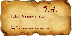 Tiba Annamária névjegykártya